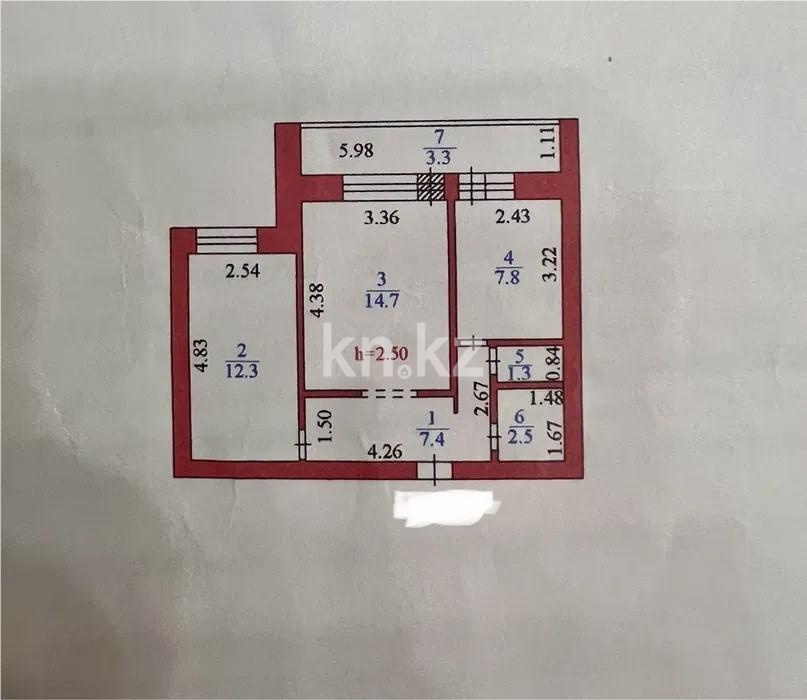Продажа 2-комнатной квартиры, 60 м², пр. Абая, дом  96 - Продажа квартир в новостройках Астаны без посредников с фото фото 1 из 1