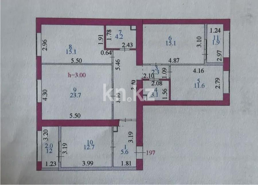 Продажа 4-комнатной квартиры, 107.1 м² - Продажа четырехкомнатных квартир в кирпичном доме в Казахстане фото 1 из 1