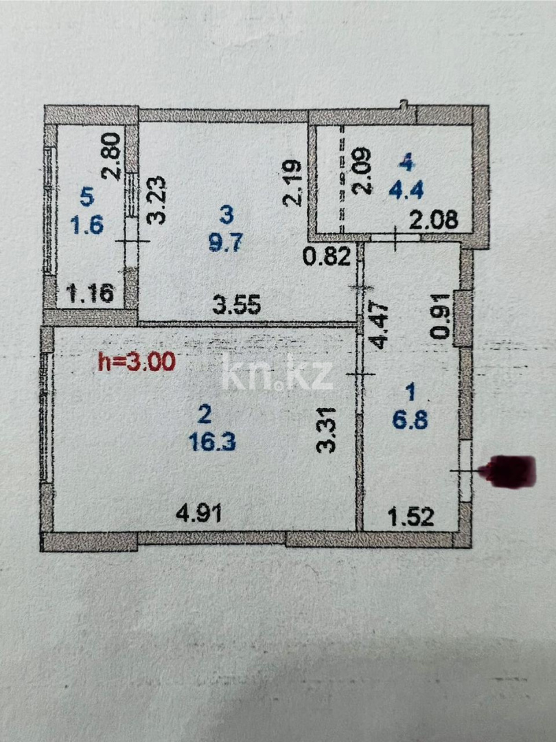 Продажа 1-комнатной квартиры, 39 м² в Астане