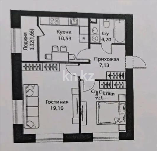 Продажа 2-комнатной квартиры, 60 м², ул. Жошы хана, дом  12/3 в Астане
