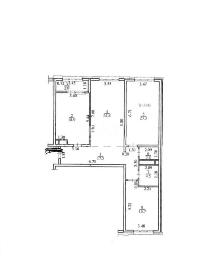 Продажа 3-комнатной квартиры, 112 м², ул. Утеген батыра, дом  11д - Продажа  трехкомнатных квартир в новостройках Алматы без посредников фото 1 из 1
