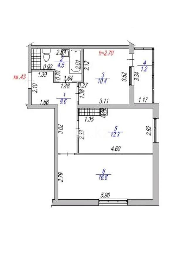 Продажа 2-комнатной квартиры, 53.6 м² в Алматы - фото 5