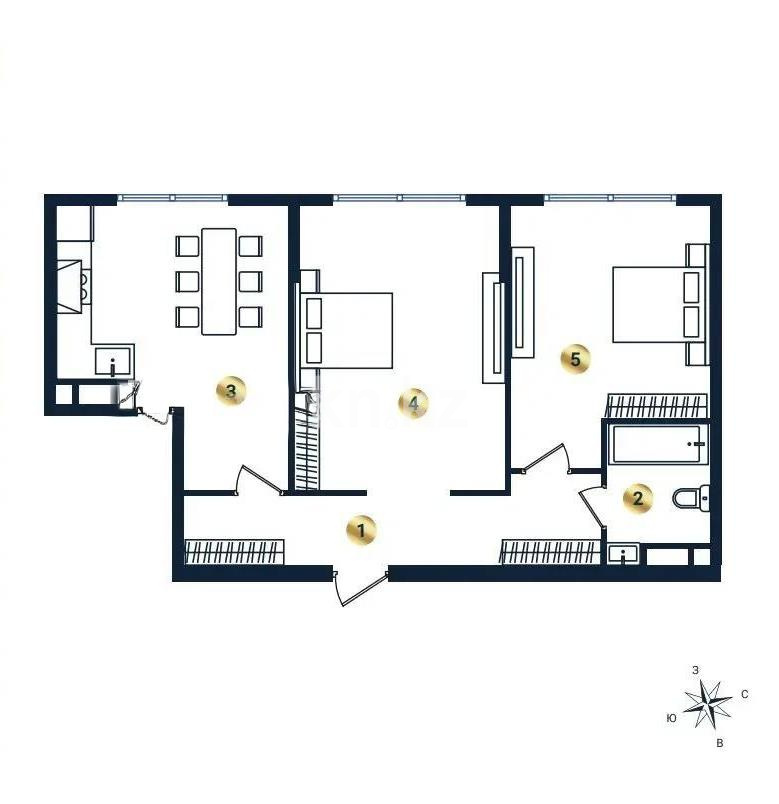 Продажа 2-комнатной квартиры, 70.7 м² в Алматы - фото 2