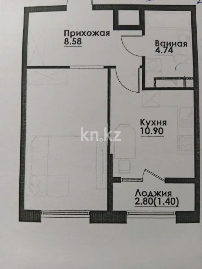 Продажа 1-комнатной квартиры, 41.83 м² - Продажа квартир в Алматы - страница 3 фото 1 из 1