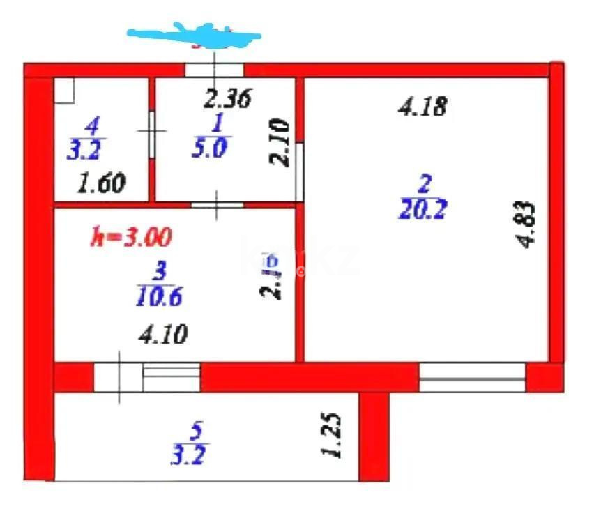 Продажа 1-комнатной квартиры, 42 м² в Астане - фото 2