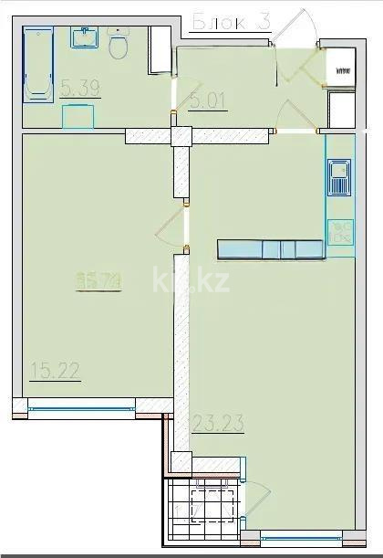 Продажа 2-комнатной квартиры, 50.7 м² в Алматы