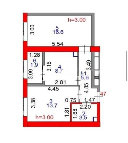 Продажа 2-комнатной квартиры, 52 м² - Продажа двухкомнатных квартир в кирпичном доме в Астане фото 5 из 5
