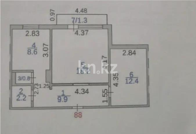 Продажа 2-комнатной квартиры, 53 м² в Караганде - фото 7