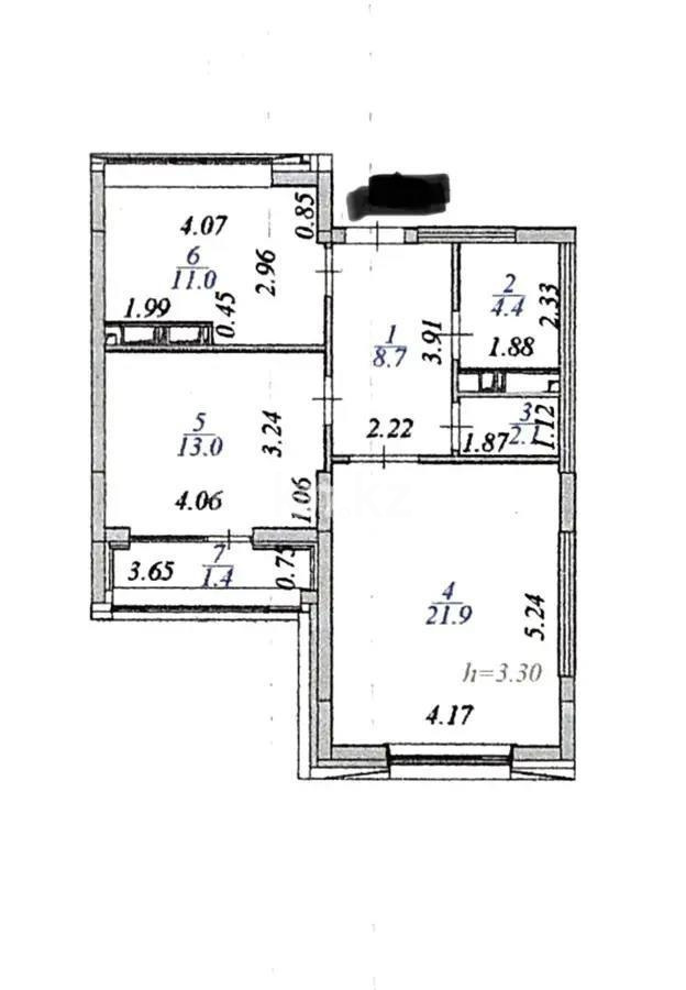 Продажа 2-комнатной квартиры, 63 м², ул. Толе би, дом  48/1 - Продажа квартир в Казахстане фото 5 из 5