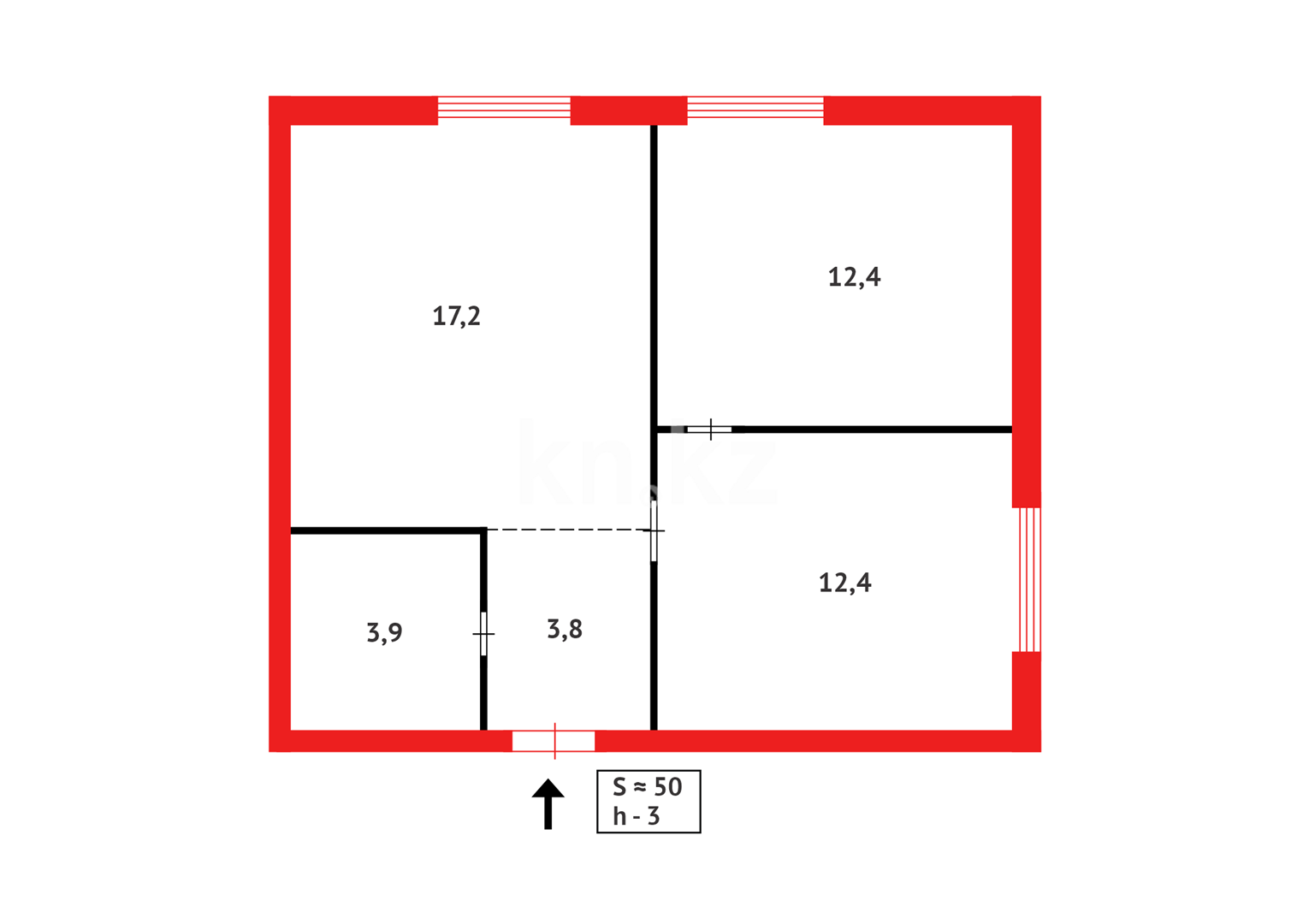 Продажа 2-комнатной квартиры, 50 м², ул. Университетская - Продажа квартир в Караганде фото 13 из 13