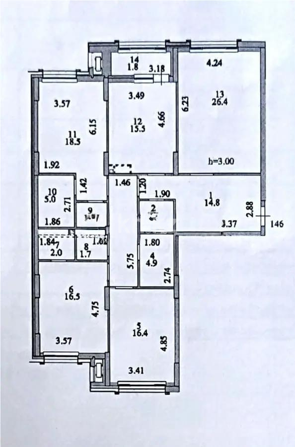 Продажа 4-комнатной квартиры, 135.5 м², ул. Калдаякова, дом  8/2 - Продажа  четырехкомнатных квартир в Астане фото 1 из 1