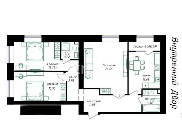 Продажа 3-комнатной квартиры, 97 м² - Продажа квартир в Семее фото 1 из 1