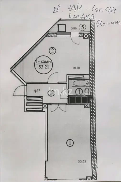 Продажа 1-комнатной квартиры, 53.21 м², ул. Е-128, дом  5 стр - Продажа  однокомнатных квартир в Астане без посредников с фото фото 3 из 3
