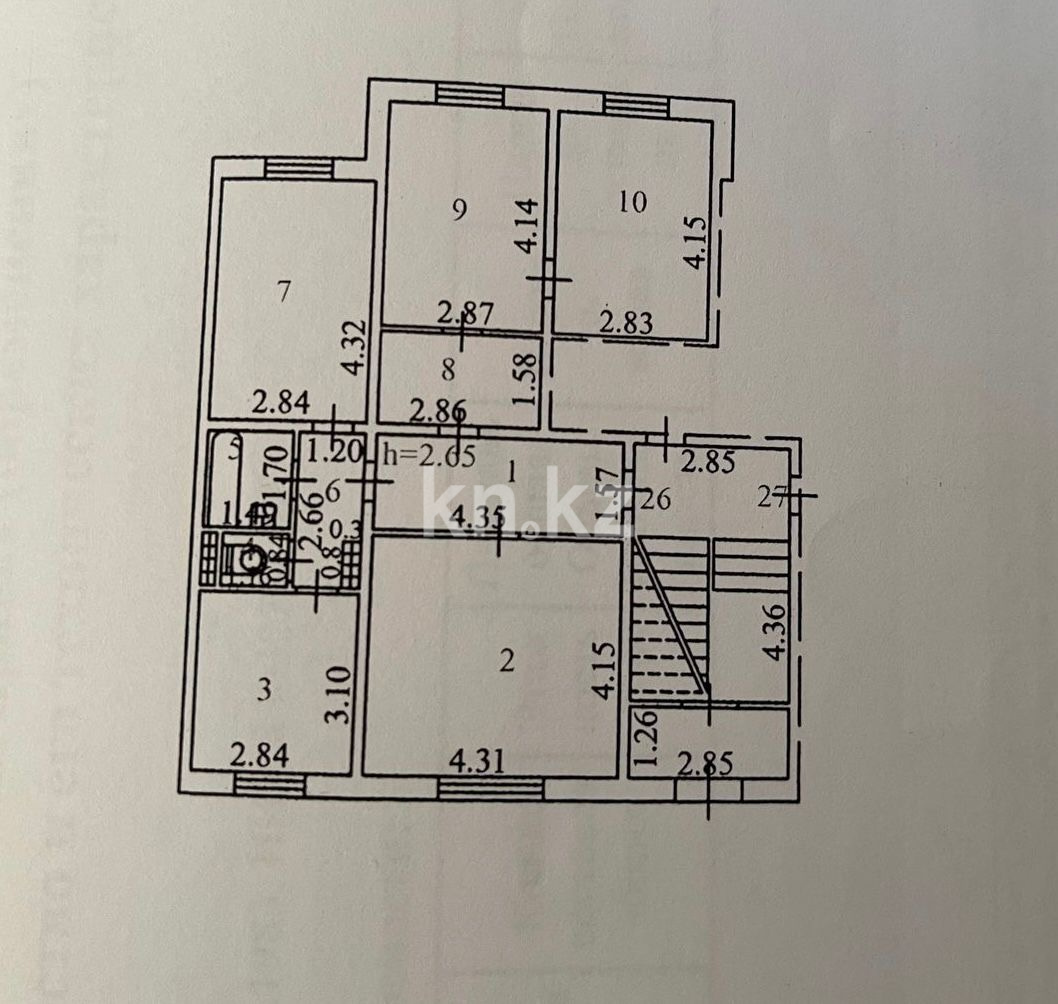 Продажа 4-комнатной квартиры, 81 м², мкр. Голубые Пруды, дом  11 - Продажа  четырехкомнатных квартир в Караганде фото 2 из 2