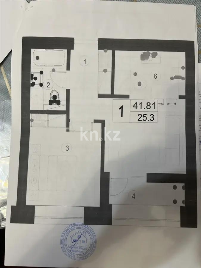 Продажа 1-комнатной квартиры, 42 м², ул. Шаймерденова, дом  1 - Продажа квартир в Астане без посредников фото 1 из 1