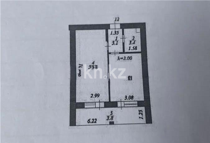 Продажа 1-комнатной квартиры, 44.8 м² в Астане