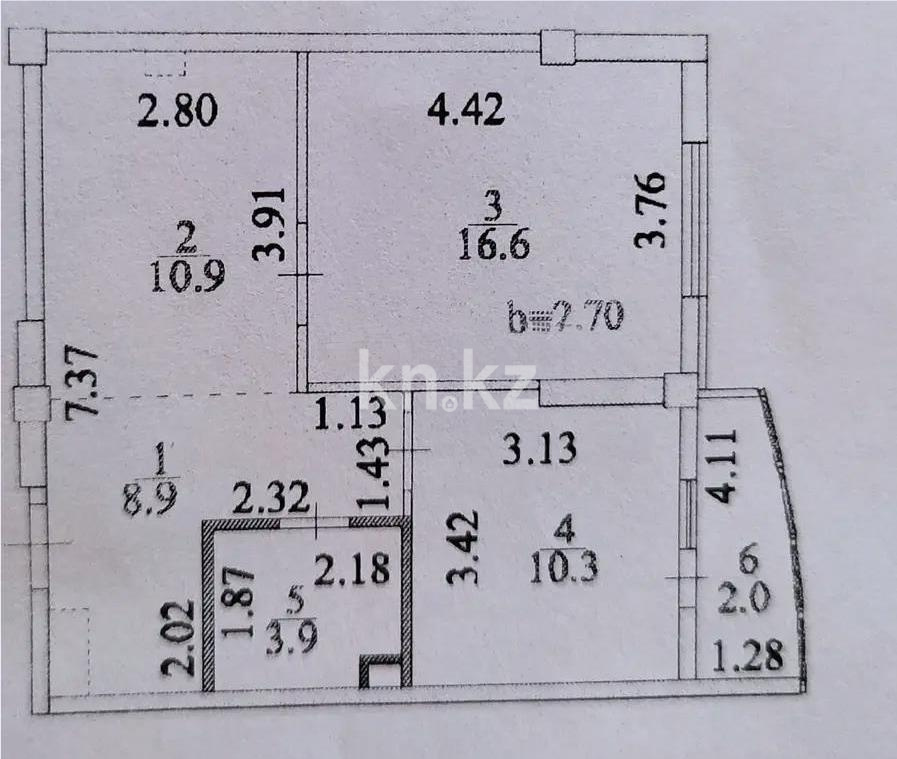 Продажа 2-комнатной квартиры, 52.6 м² в Астане - фото 4