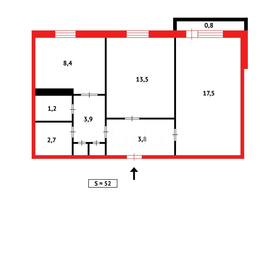 Продажа 2-комнатной квартиры, 52 м² в Темиртау - фото 16