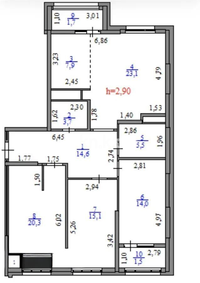 Продажа 4-комнатной квартиры, 108 м², ул. Нурмагамбетова, дом  21 в Астане - фото 8