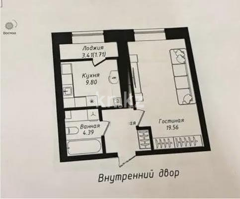 Продажа 1-комнатной квартиры, 40 м² - Продажа однокомнатных квартир в Астане - страница 33 фото 1 из 1