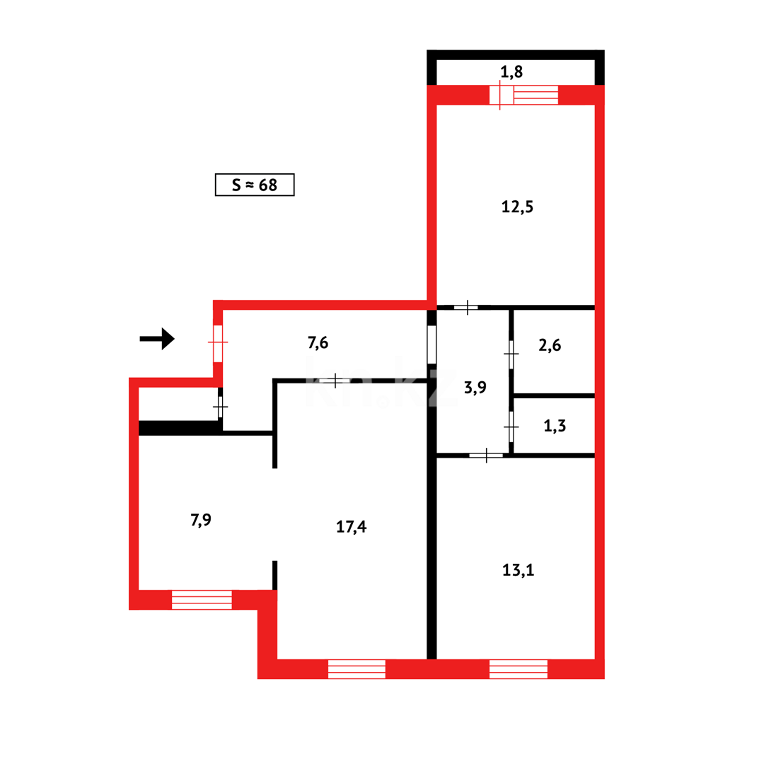 Продажа 3-комнатной квартиры, 70 м² - Продажа квартир в Темиртау - страница 12 фото 12 из 12