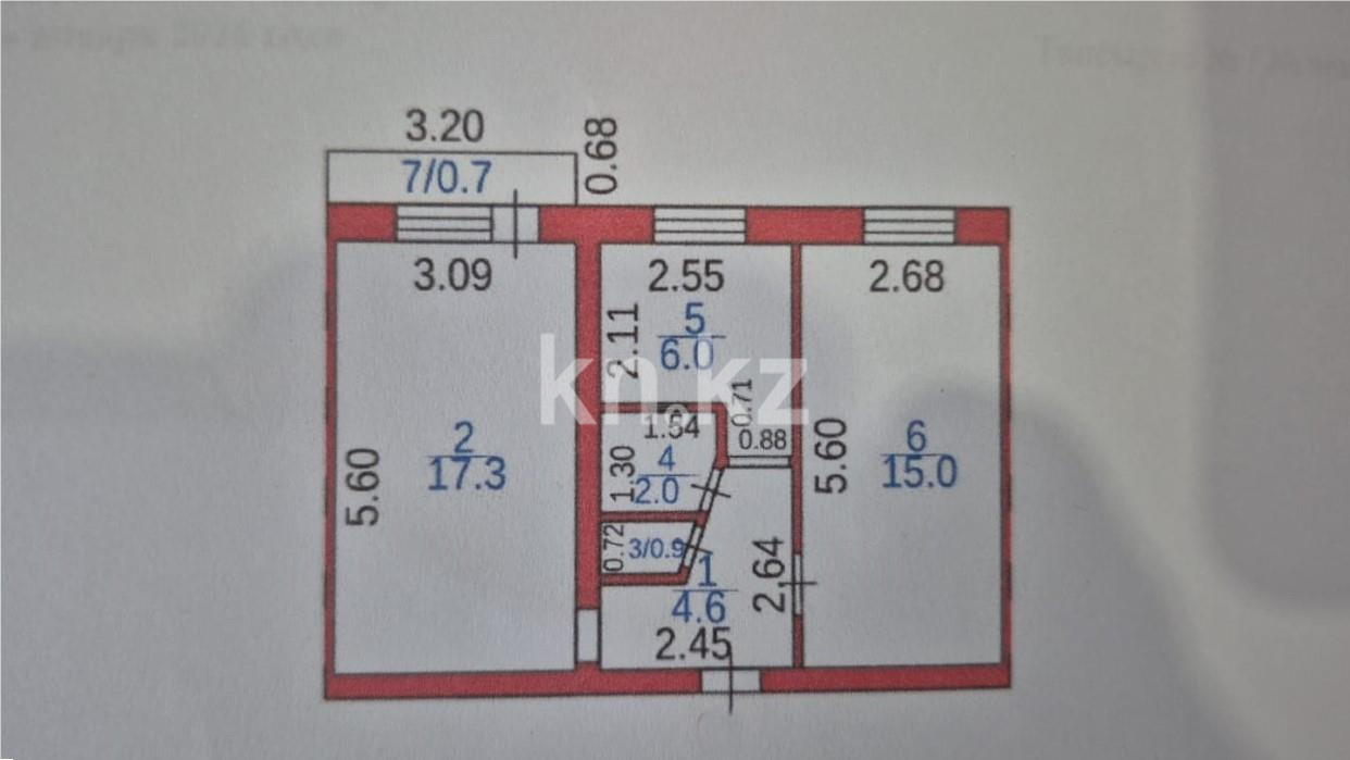 Продажа 2-комнатной квартиры, 46 м² - Продажа двухкомнатных квартир в Караганде - страница 7 фото 17 из 17