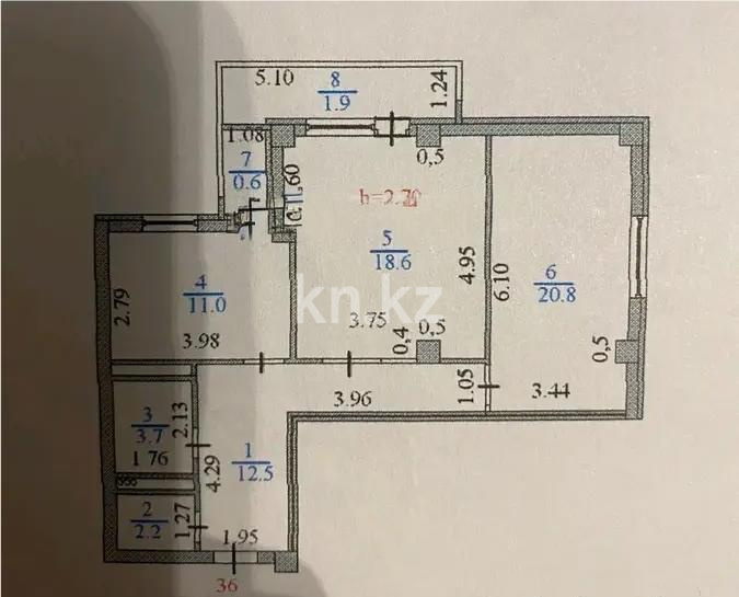 Продажа 2-комнатной квартиры, 74 м² в Астане - фото 4