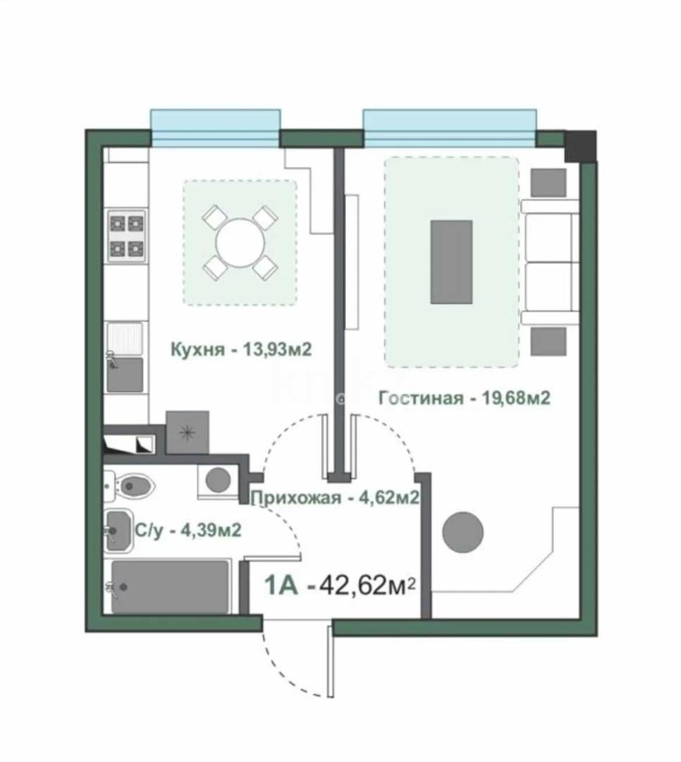 Продажа 2-комнатной квартиры, 43 м² - Продажа недвижимости в Алматы - страница 7 фото 1 из 1