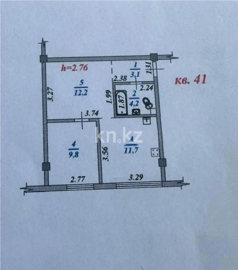 Продажа 2-комнатной квартиры, 42 м², мкр-н Айнабулак-2, дом  85б в Алматы - фото 4