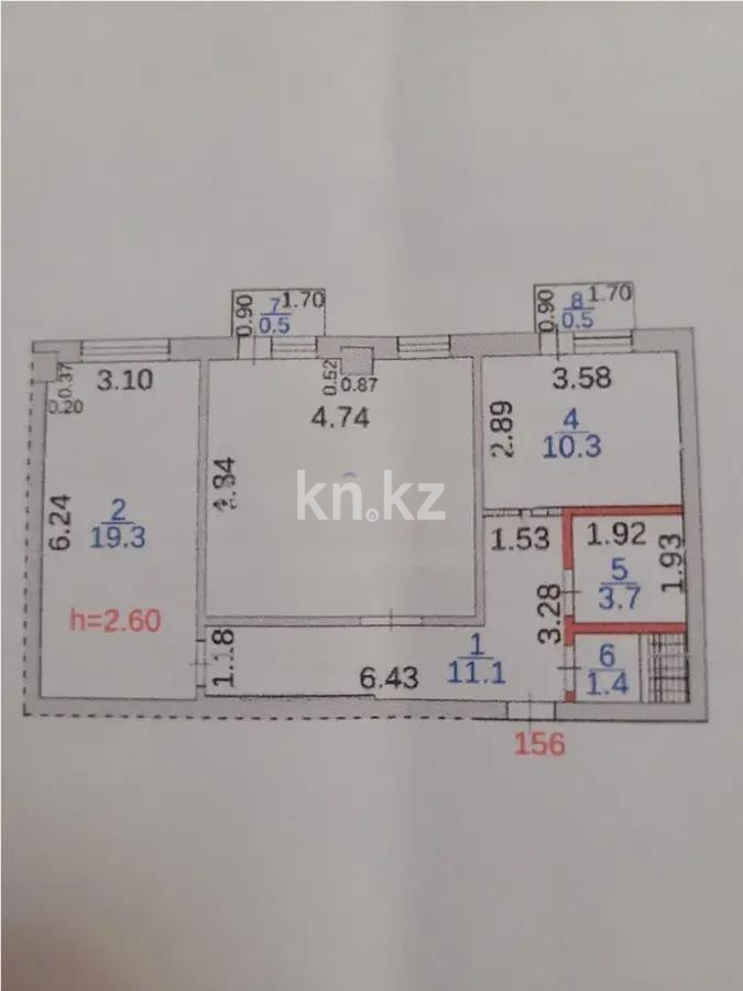 Продажа 2-комнатной квартиры, 69 м², пр. Республики, дом  1/4 - Продажа  двухкомнатных квартир в Караганде фото 4 из 4