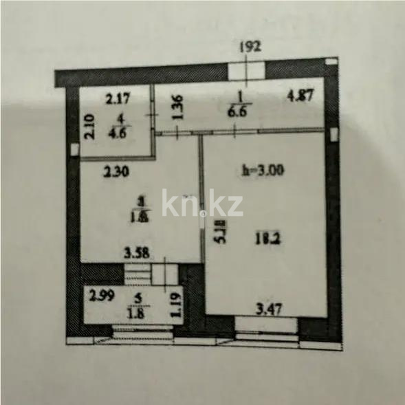 Продажа 1-комнатной квартиры, 42.5 м² в Астане