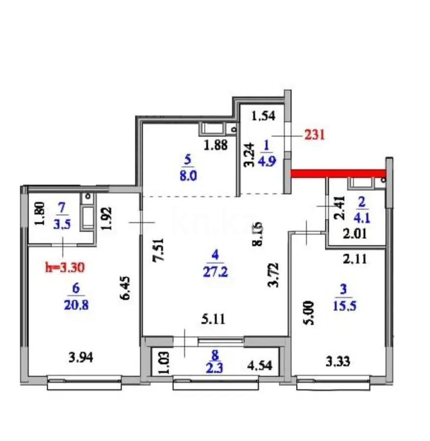 Продажа 3-комнатной квартиры, 86.3 м² - Продажа квартир в Казахстане - страница 17 фото 1 из 1