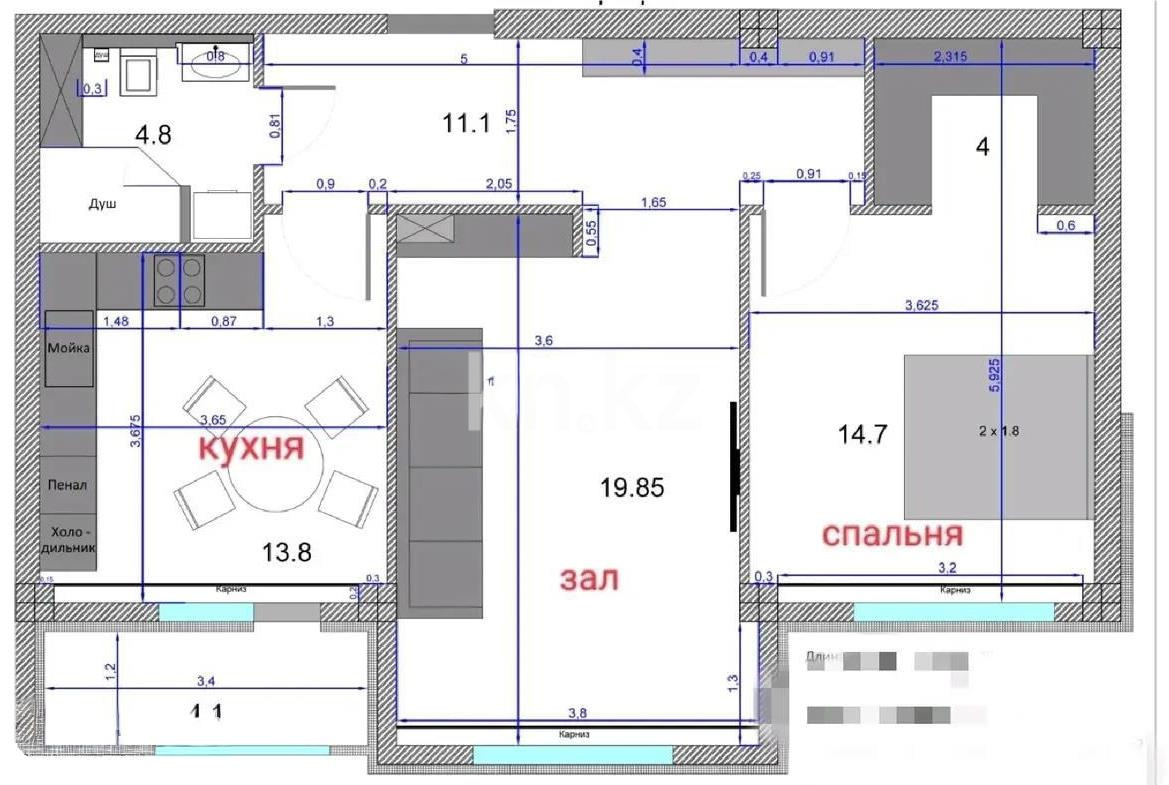 Продажа 2-комнатной квартиры, 70 м² - Продажа недвижимости в Астане - страница 3 фото 1 из 1