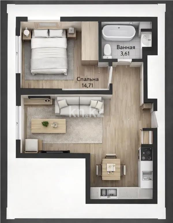 Продажа 2-комнатной квартиры, 42 м² - Продажа квартир в Астане - страница 256 фото 1 из 1