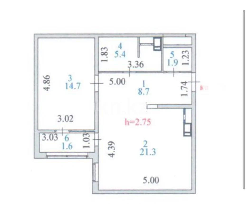 Продажа 2-комнатной квартиры, 53.6 м² в Астане - фото 4