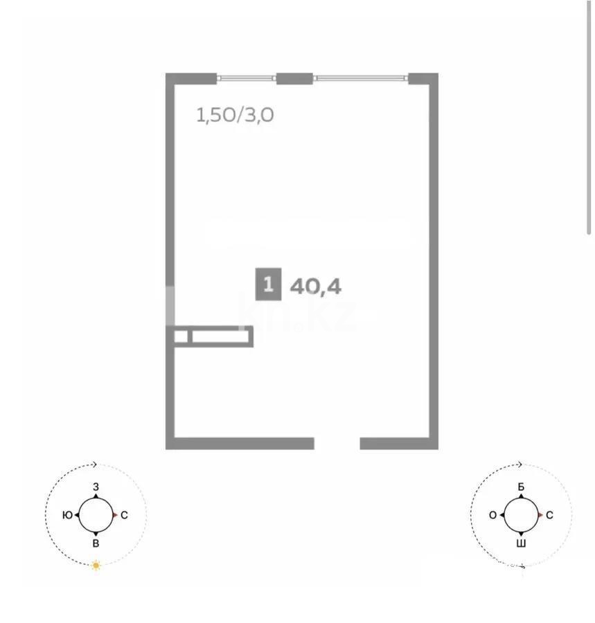 Продажа 2-комнатной квартиры, 40.4 м² в Алматы