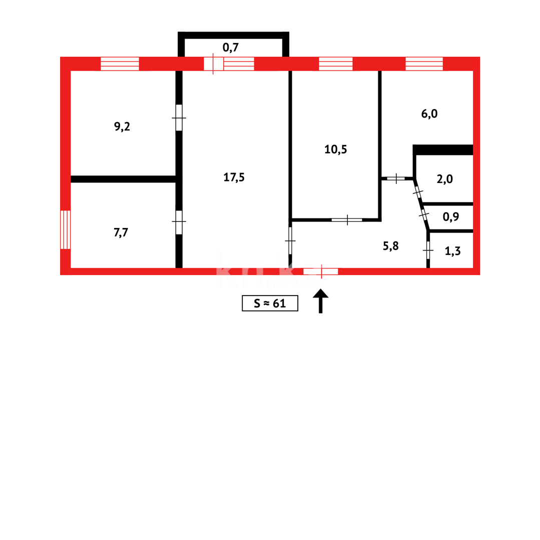 Продажа 4-комнатной квартиры, 62 м² в Караганде - фото 14