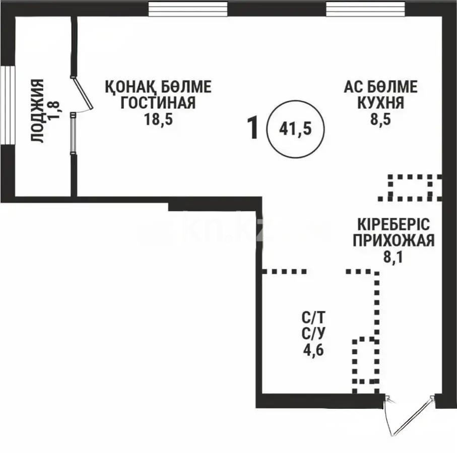 Продажа 2-комнатной квартиры, 41.5 м² в Алматы - фото 2