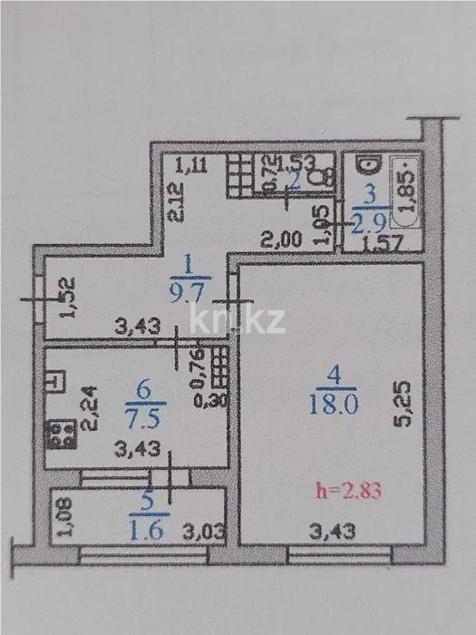 Продажа 1-комнатной квартиры, 41 м² - Продажа однокомнатных квартир в Алматы - страница 39 фото 6 из 6