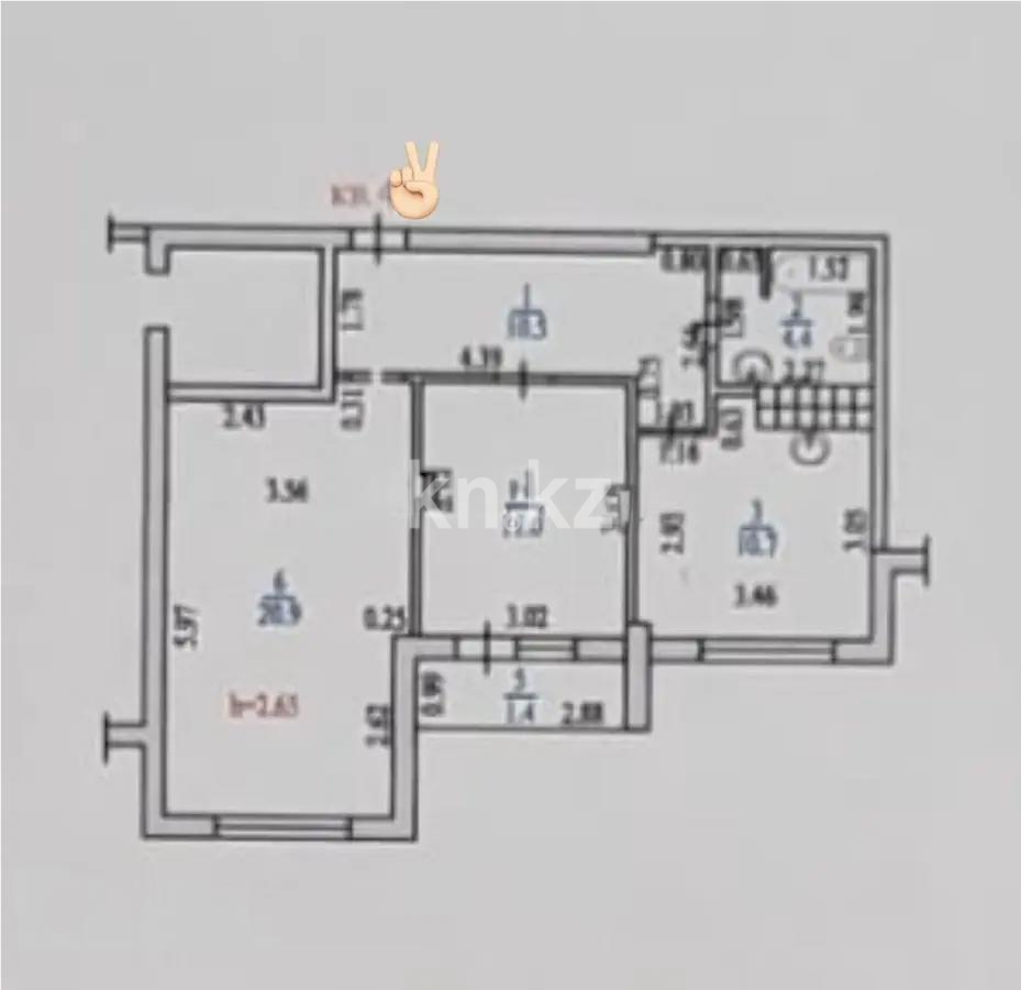 Продажа 2-комнатной квартиры, 58.9 м², ул. Жунисова, дом  14/18 - Продажа квартир в новостройках Алматы без посредников с фото фото 5 из 5