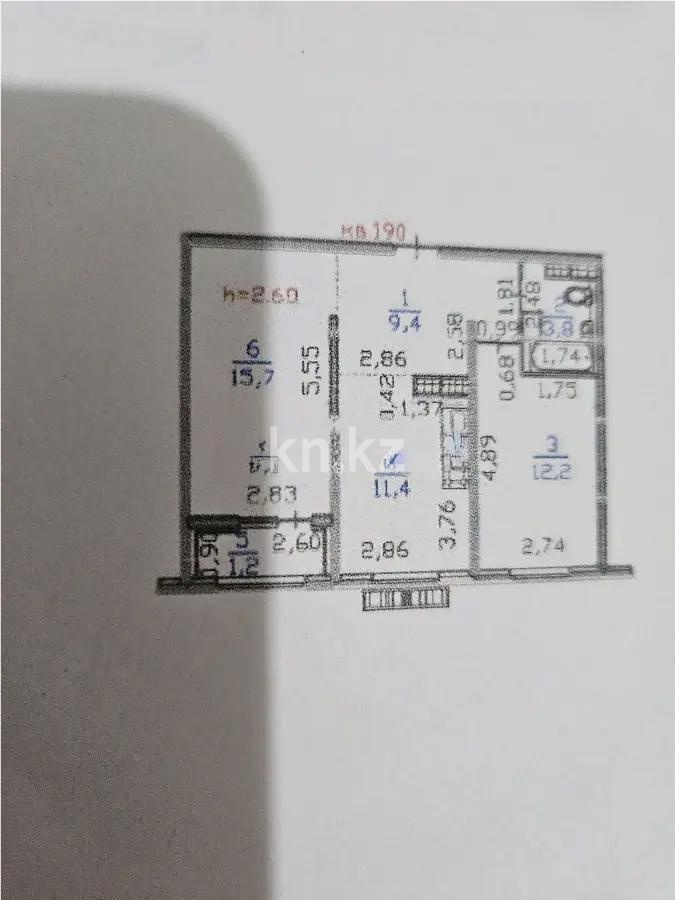 Продажа 2-комнатной квартиры, 54 м², пр. Райымбека, дом  590 стр - Продажа квартир в Алматы фото 5 из 5