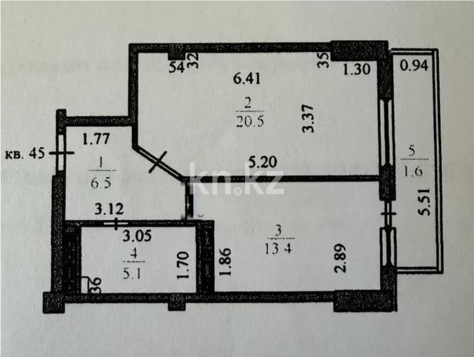 Продажа 1-комнатной квартиры, 47.1 м² в Астане - фото 5