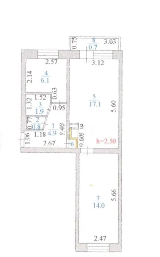 Продажа 2-комнатной квартиры, 45.9 м² в Астане - фото 6