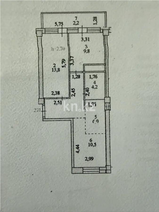 Продажа 2-комнатной квартиры, 56 м² в Астане - фото 6