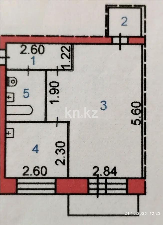 Продажа 1-комнатной квартиры, 31 м² в Караганде - фото 5