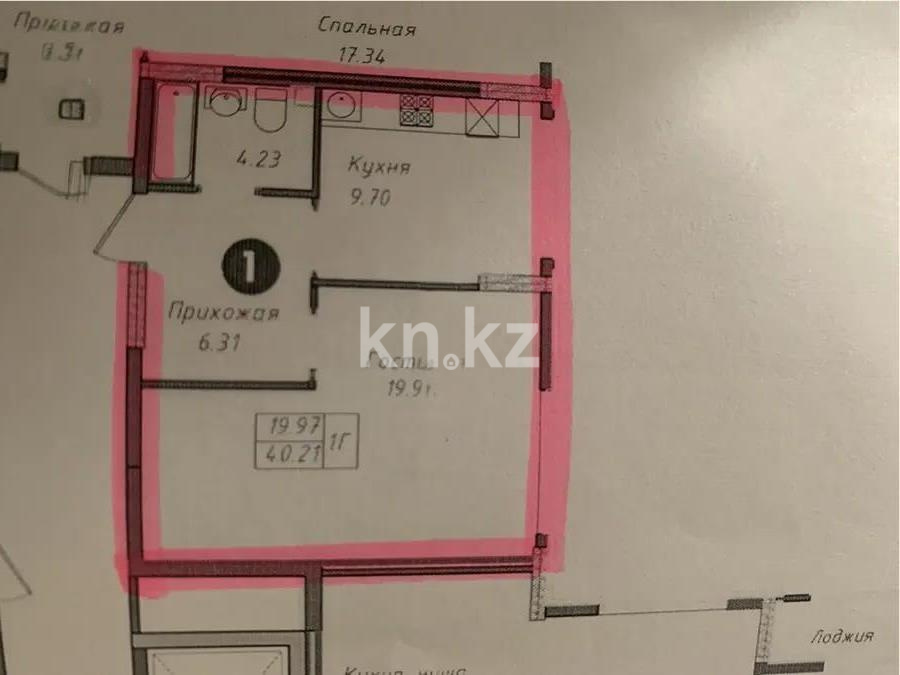 Продажа 1-комнатной квартиры, 40 м², ул. Байтурсынова, дом  16 стр - Продажа  однокомнатных квартир в новостройках Астаны без посредников фото 1 из 1