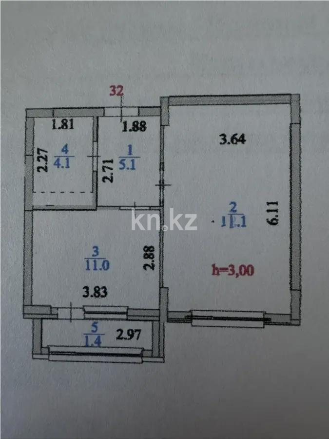Продажа 1-комнатной квартиры, 43.7 м² в Астане - фото 3