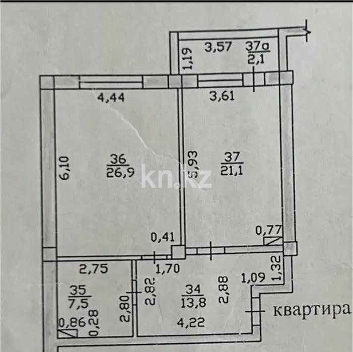 Продажа 1-комнатной квартиры, 71 м², мкр-н Жетысу-3, дом  66 - Продажа квартир в Алматы с фото фото 7 из 7