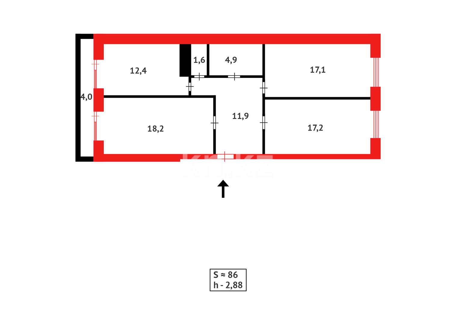 Продажа 3-комнатной квартиры, 86 м² - Недвижимость в Казахстане - страница 34 фото 16 из 16