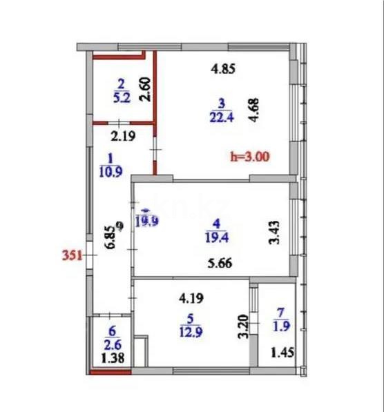 Продажа 2-комнатной квартиры, 75.3 м² - Продажа двухкомнатных квартир в монолитно-каркасном доме в Астане - страница 38 фото 3 из 3